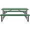 Global Industrial Rectangle Folding Picnic Table, Green, Plastic, 6 ft L, 29 in H Overall 695769GN - alternate 5
